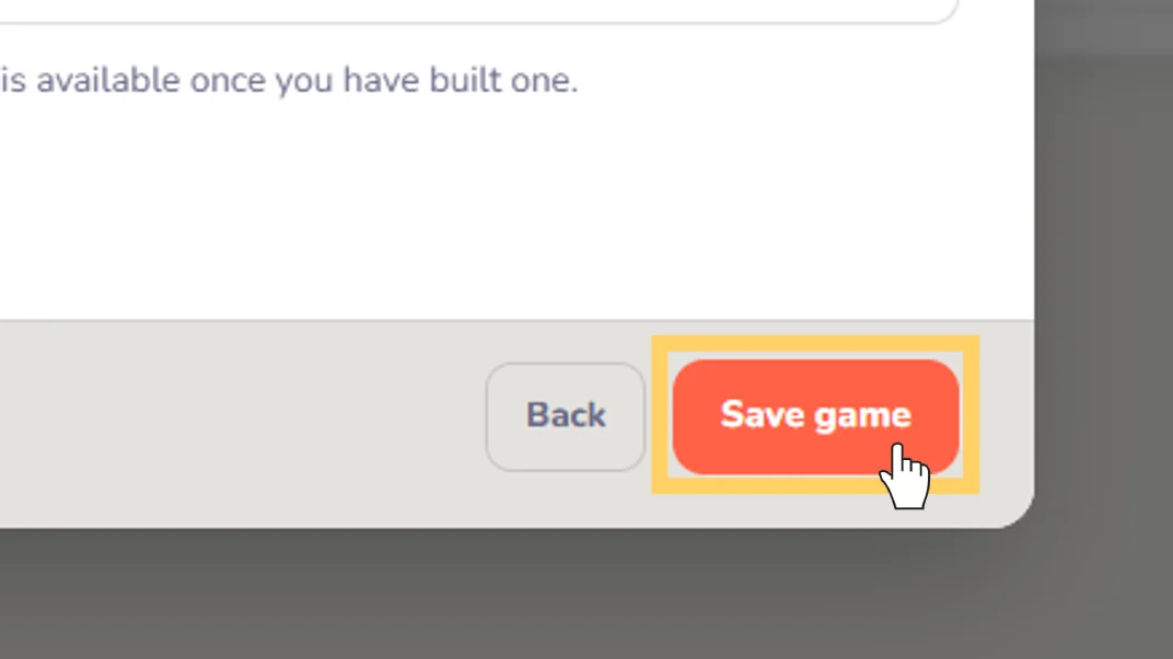 Save your game
